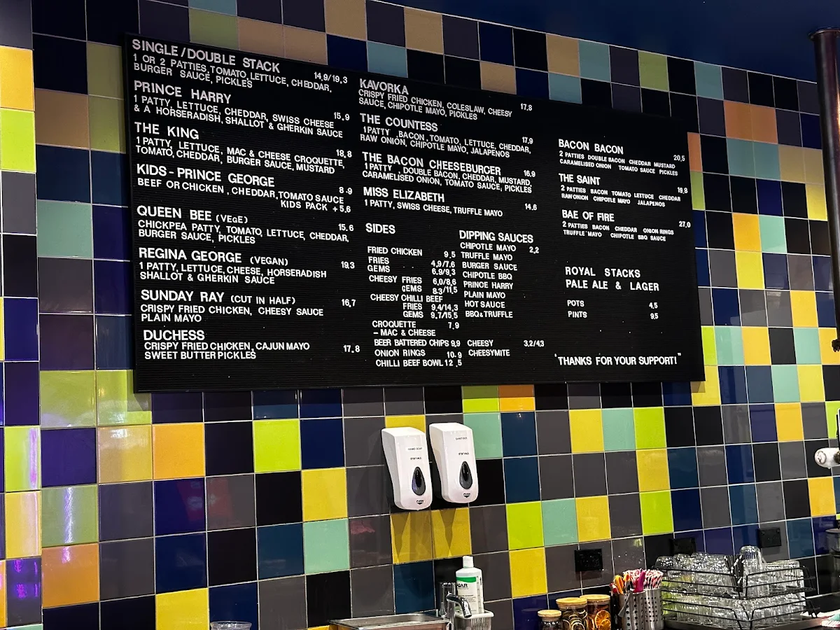 Menu, Royal Stacks Collins St.