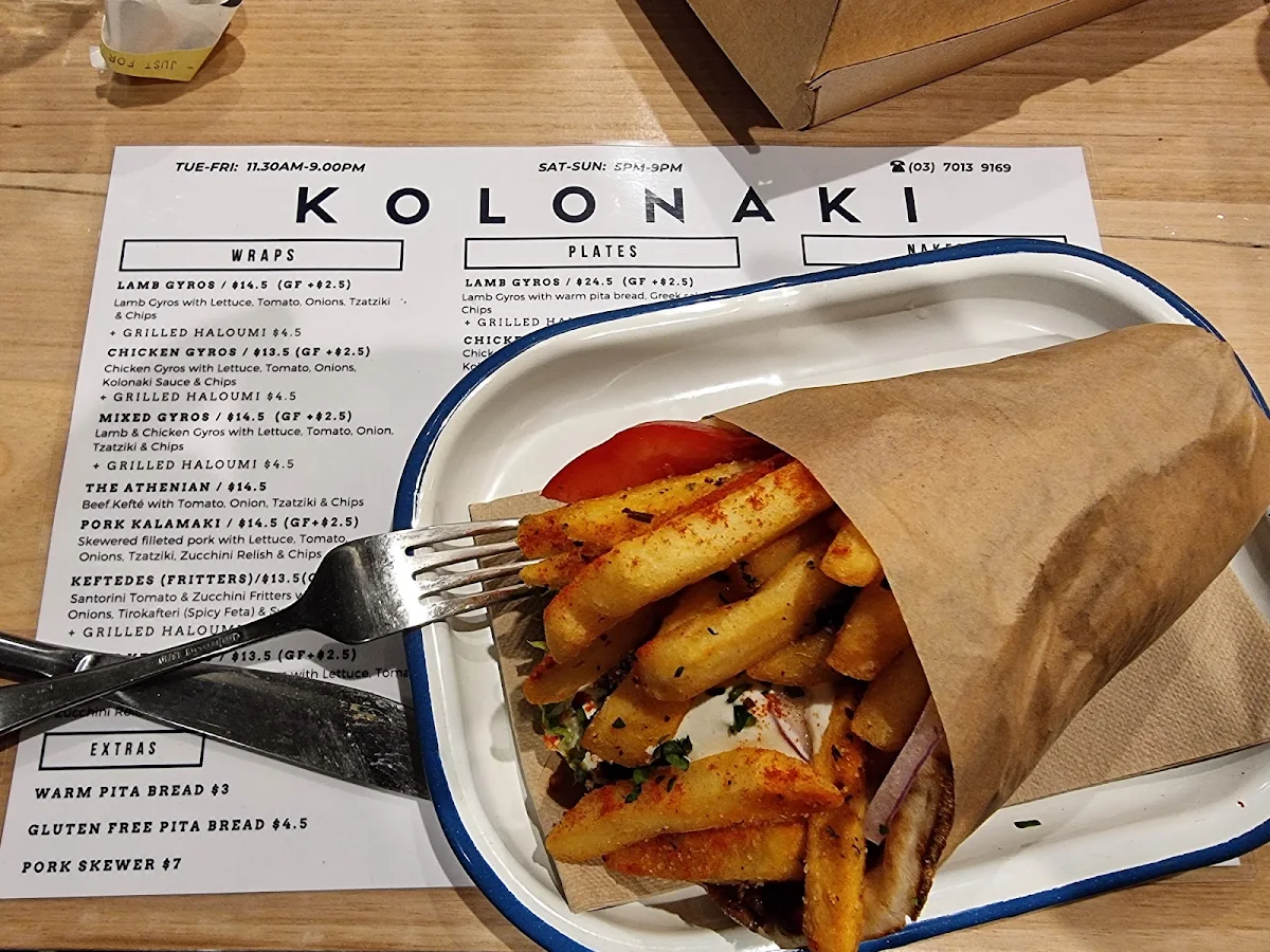 Menu, Kolonaki Athenian Street Food
