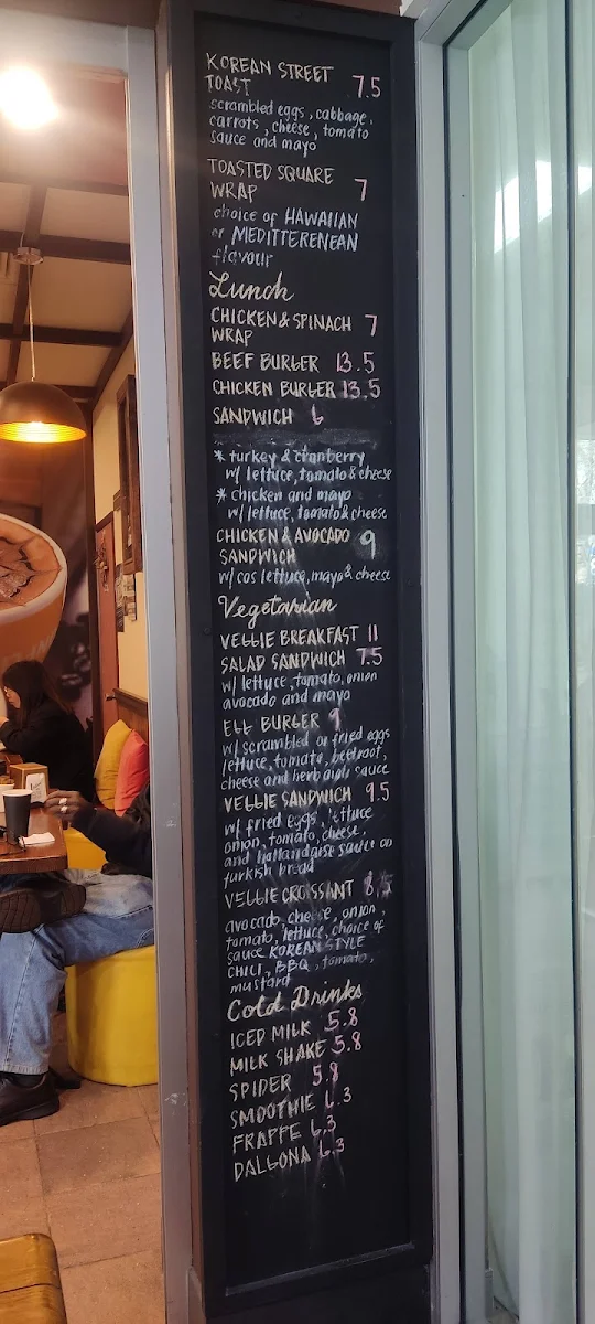 Menu, Jina's Cafe