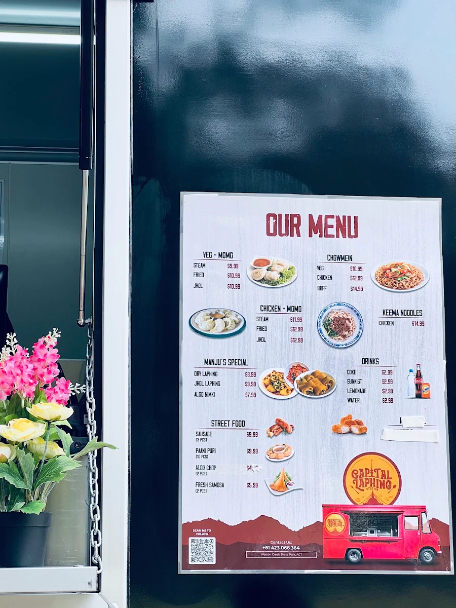 Menu, Capital Laphing Canberra