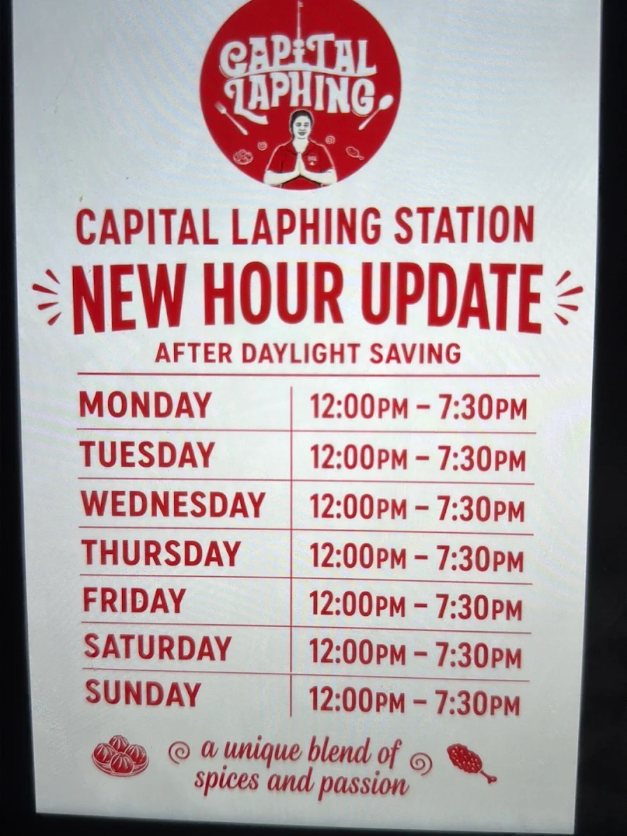Menu, Capital Laphing Canberra