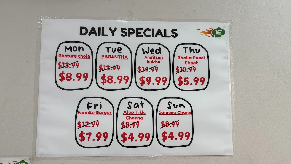 Menu, Tadka (Vegetarian) Express