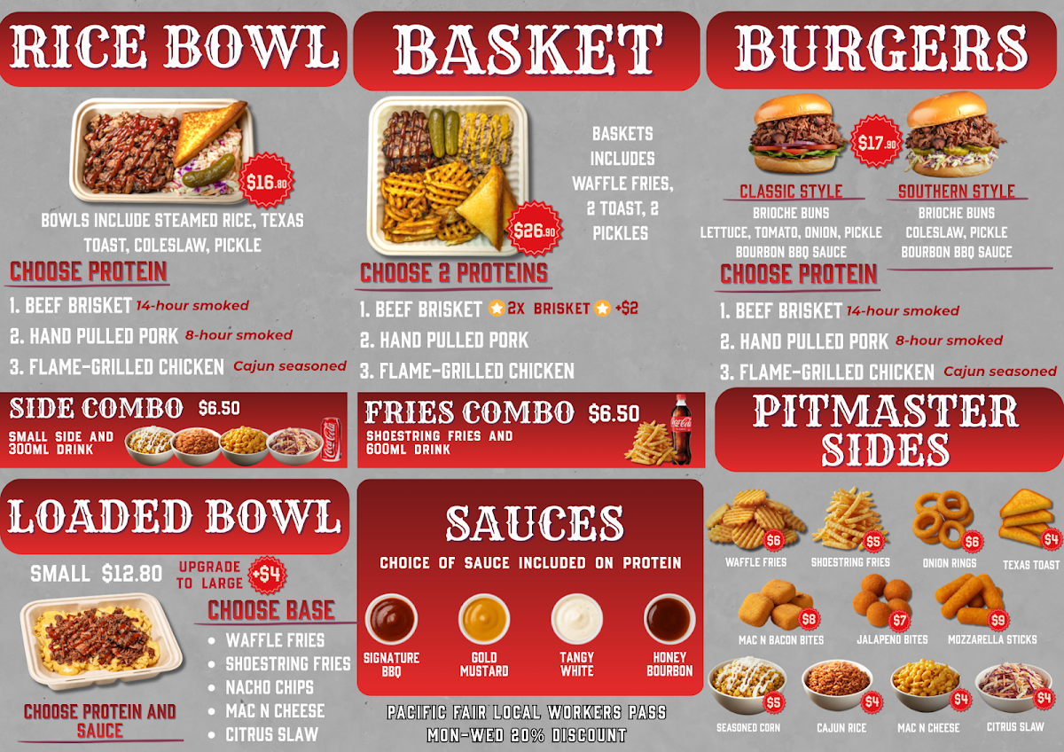 Menu, Southern Smokehouse