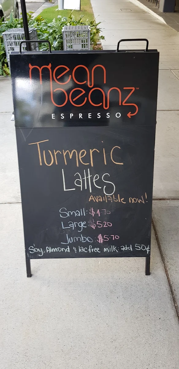 Menu, Mean Beanz Espresso