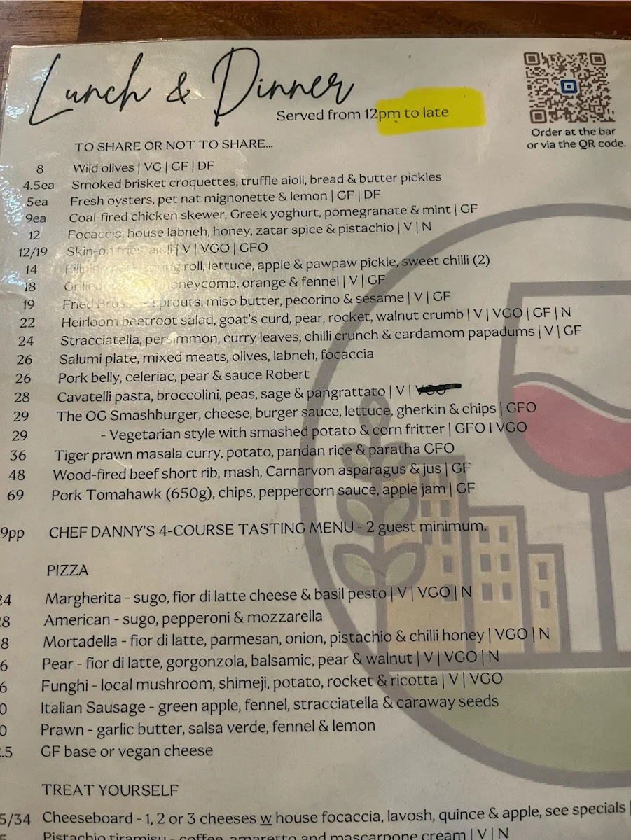 Menu, Somewhere in the Park