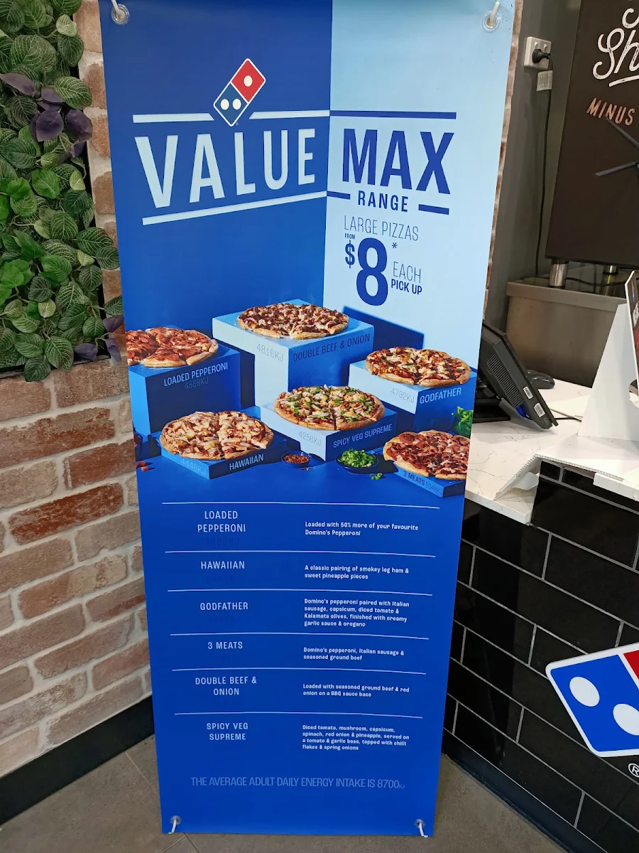 Menu, Domino's Pizza Yeronga