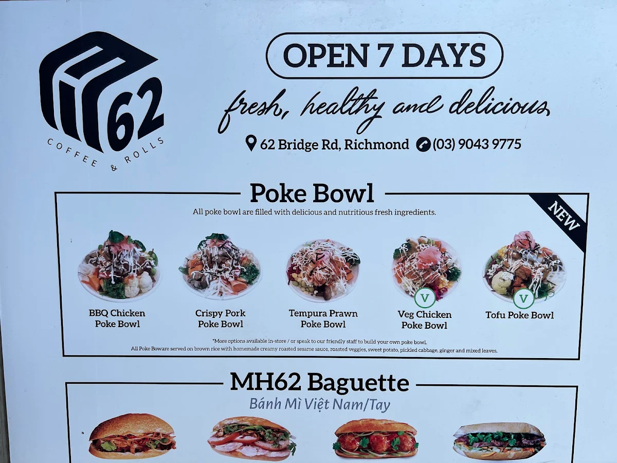 Menu, Pho Rolls 62