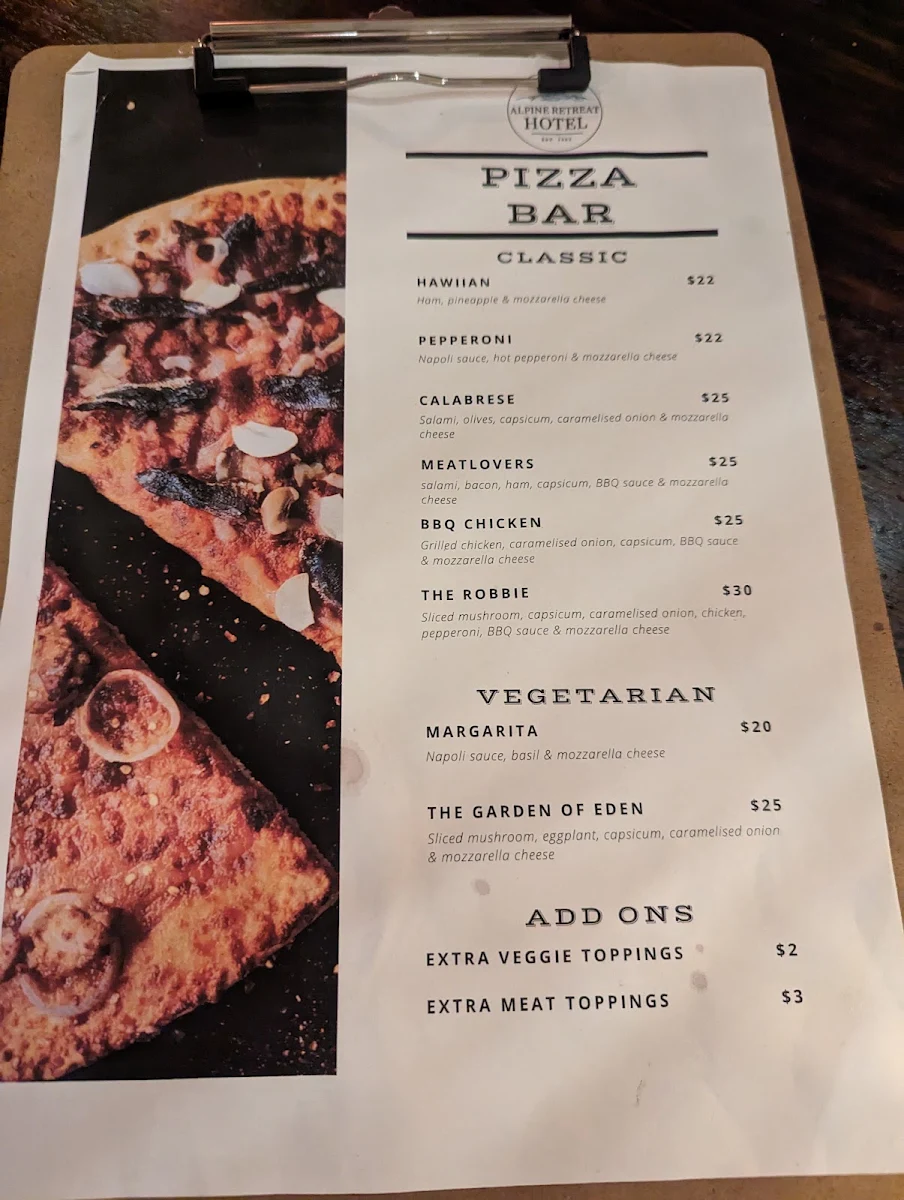 Menu, Dolomiti Italiano