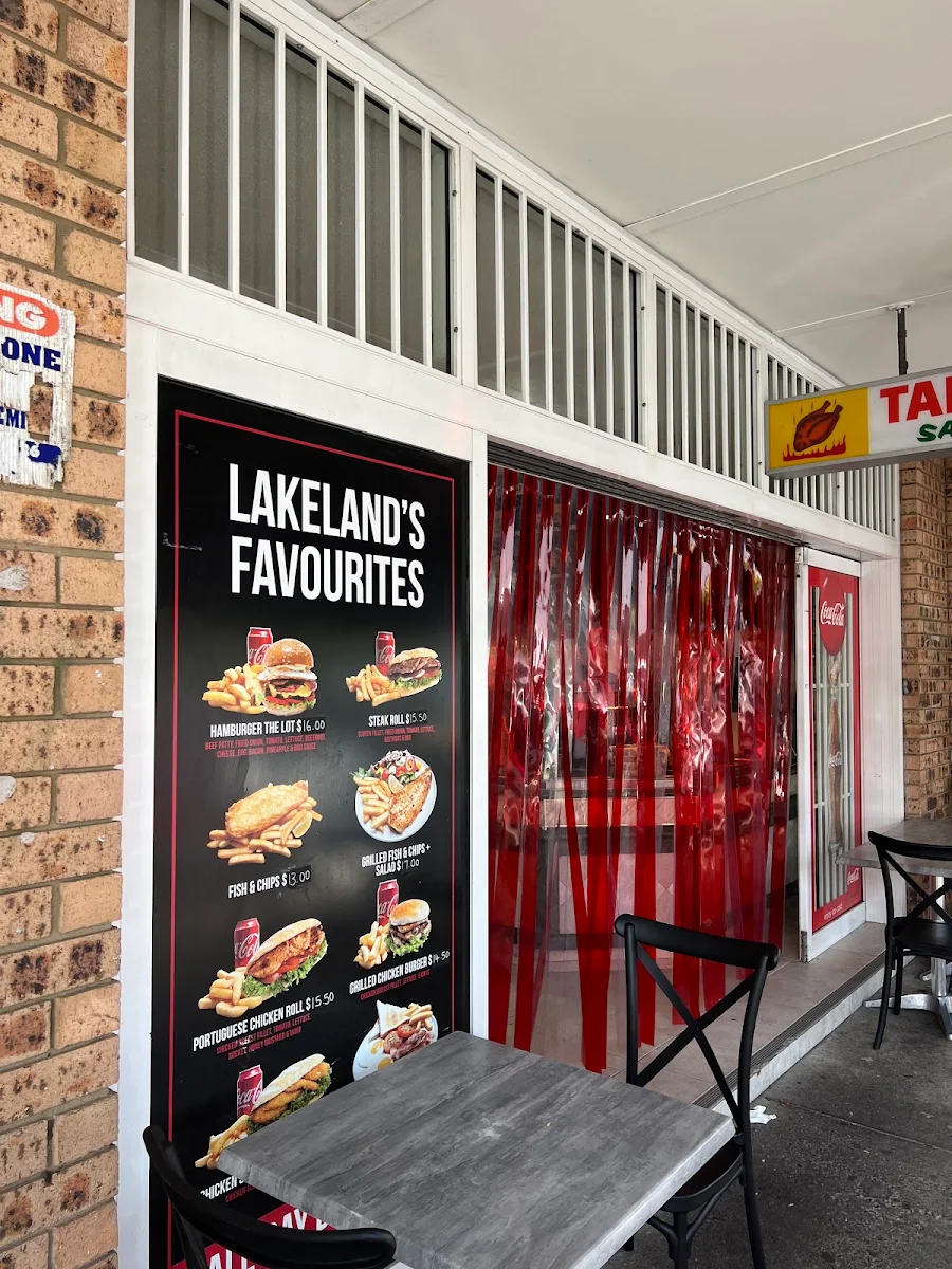 Menu, Lakeland Take Away
