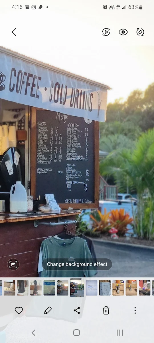 Menu, Here and There Espresso
