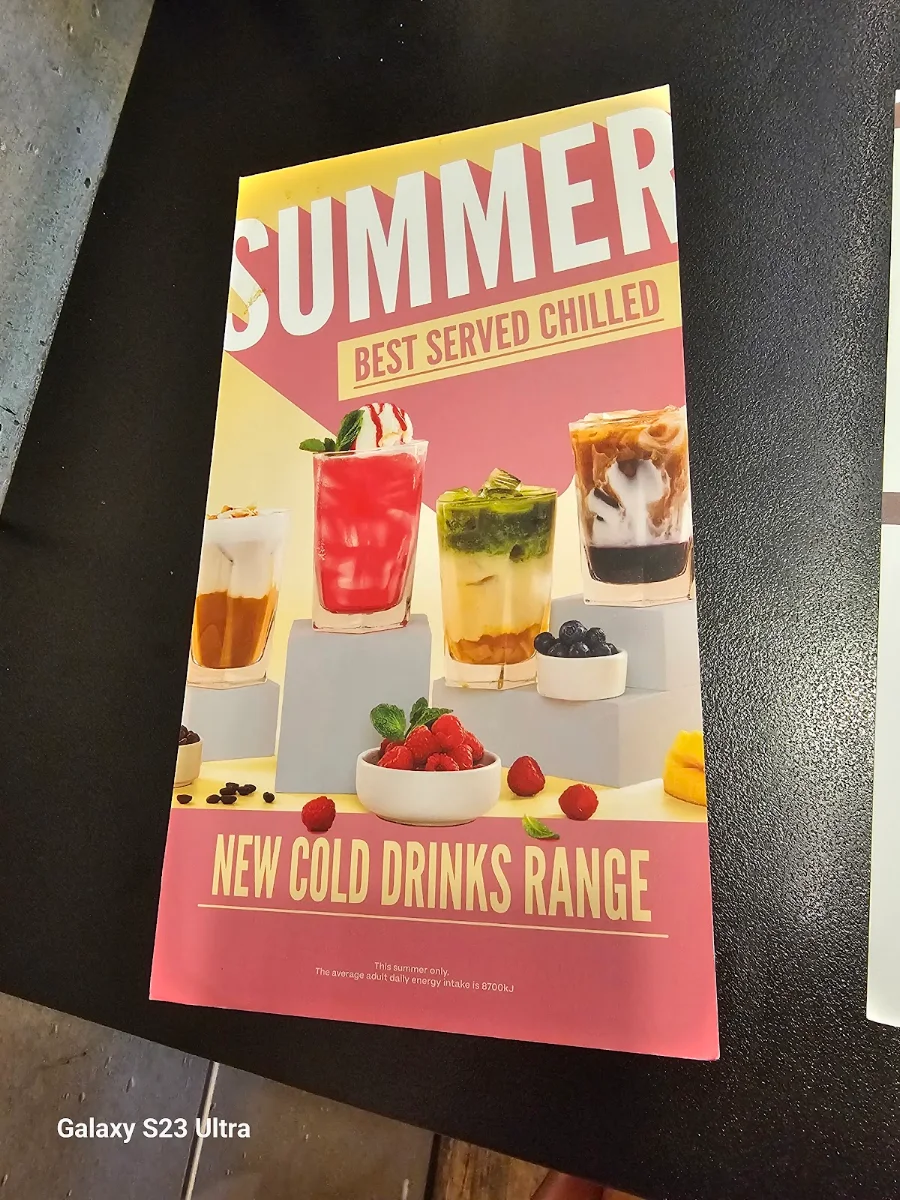 Menu, The Coffee Club