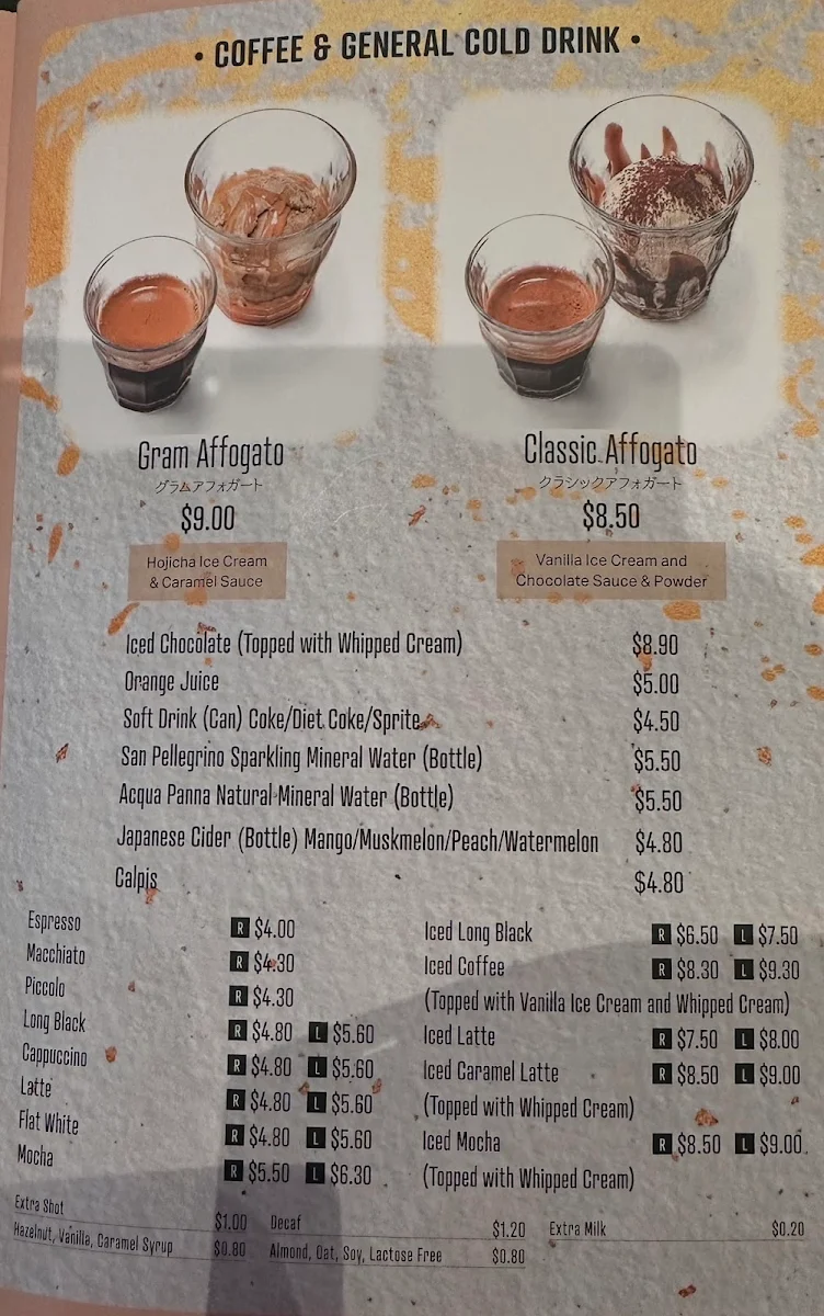 Menu, Gram Cafe & Pancakes Chadstone