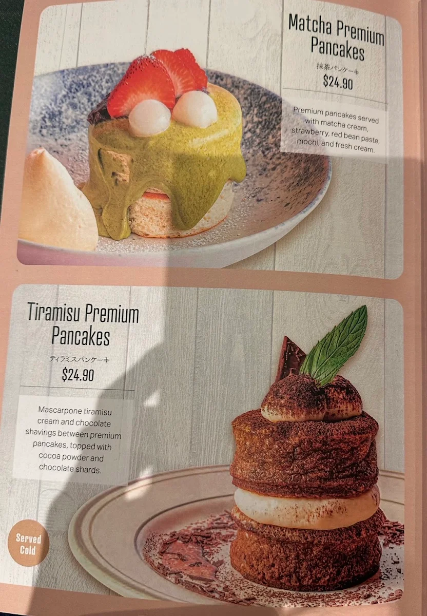 Menu, Gram Cafe & Pancakes Chadstone