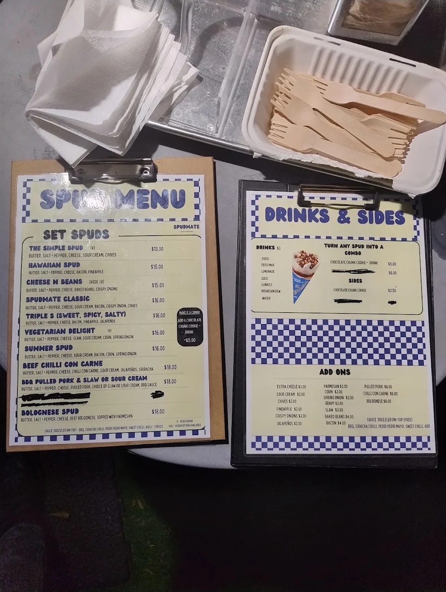 Menu, SpudMate