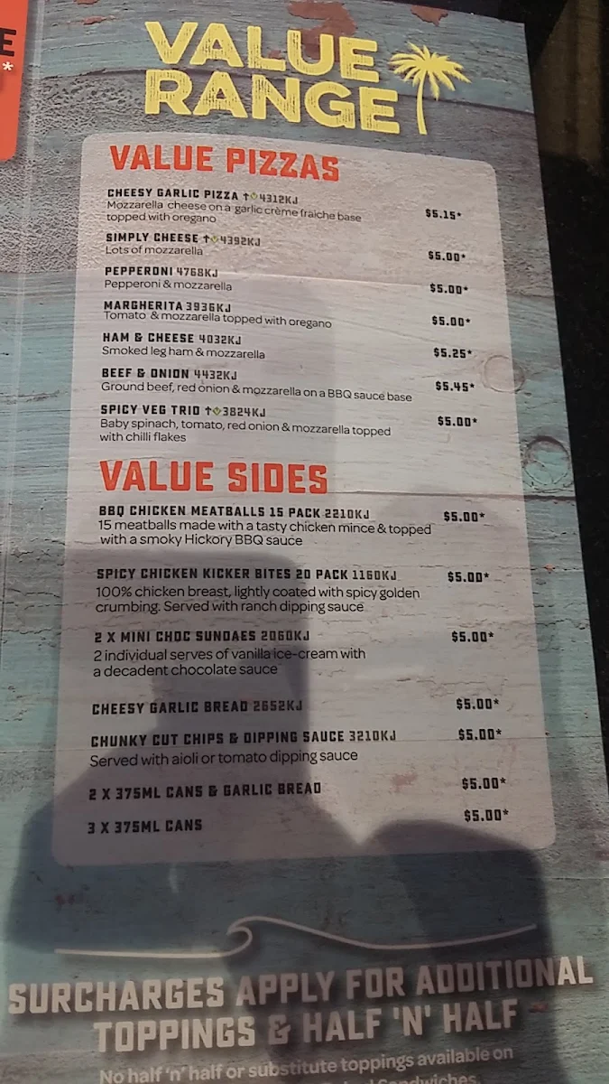 Menu, Domino's Pizza Cambridge Park