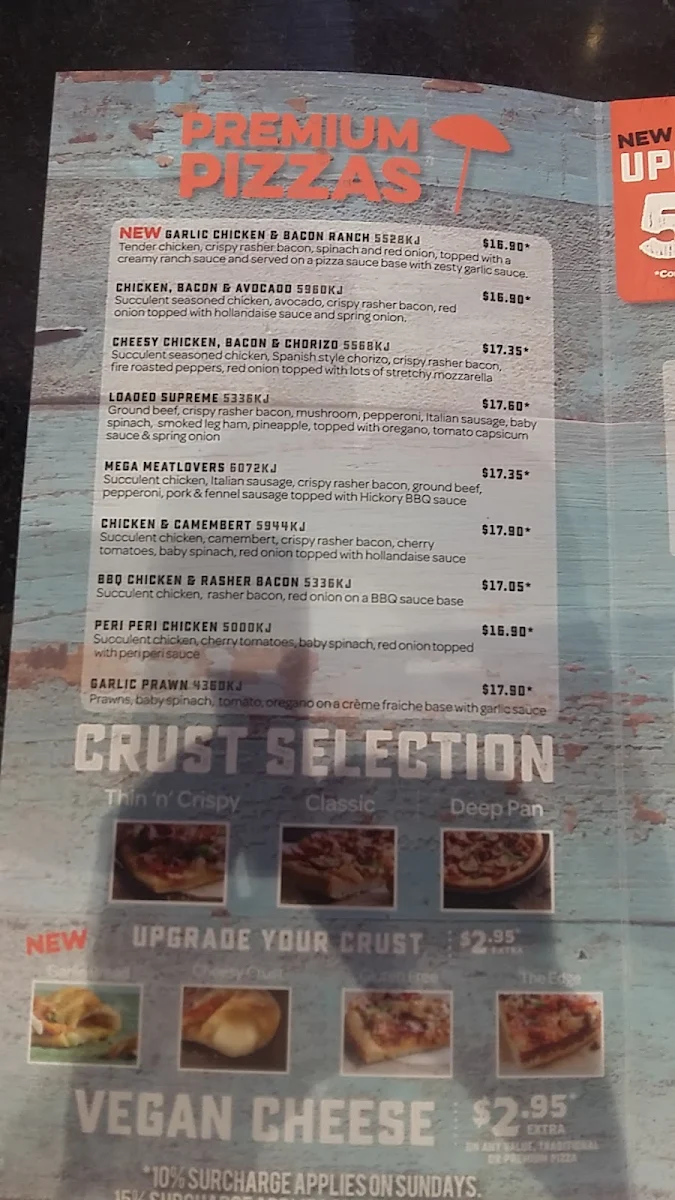 Menu, Domino's Pizza Cambridge Park