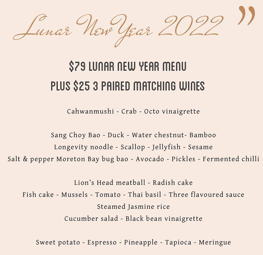 Menu, Honeysuckle Restaurant