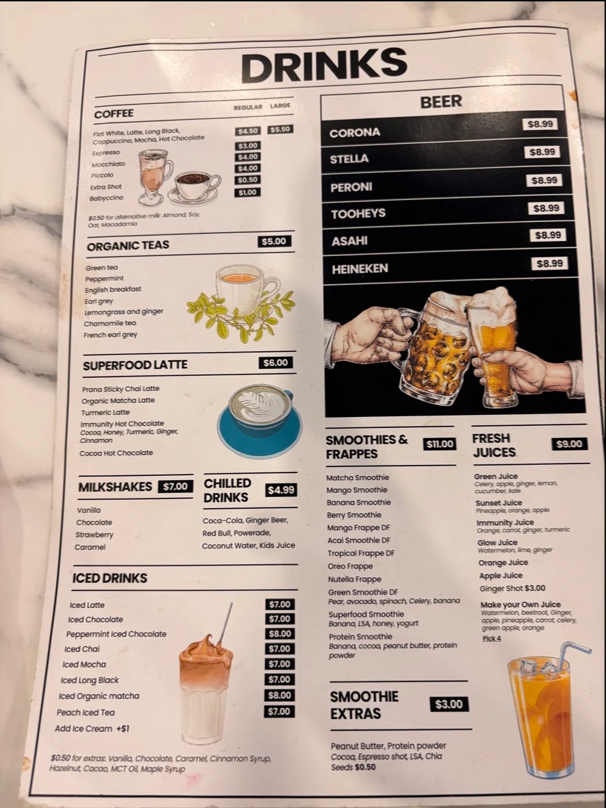 Menu, Awaken Avalon