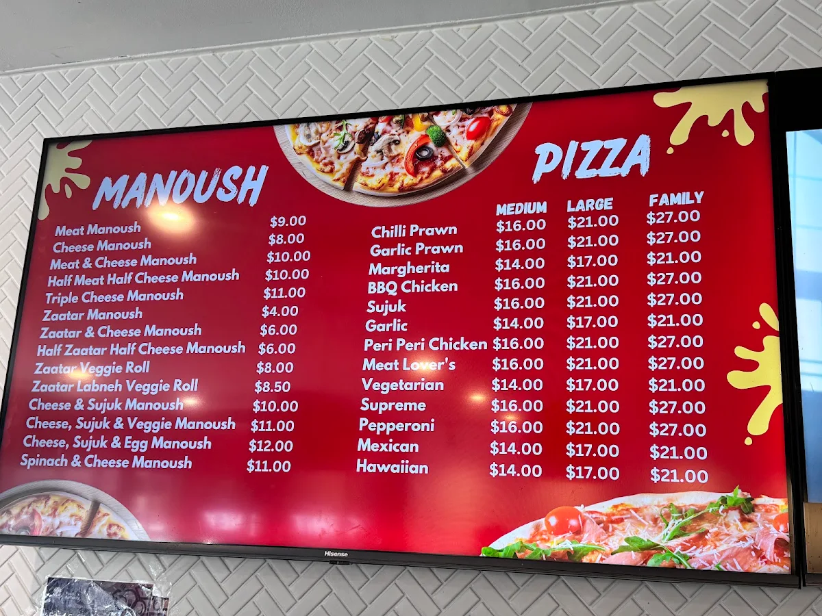 Menu, O.W Espresso