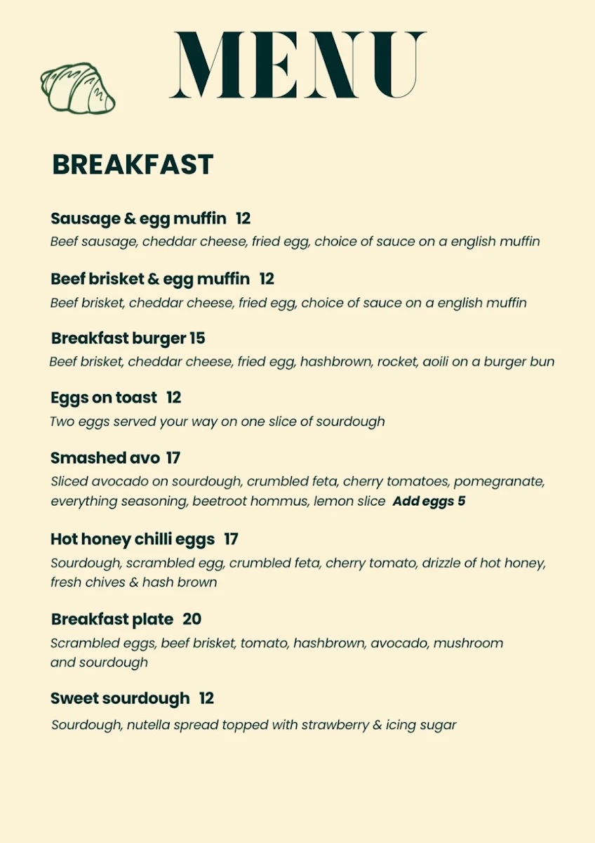 Menu, O.W Espresso