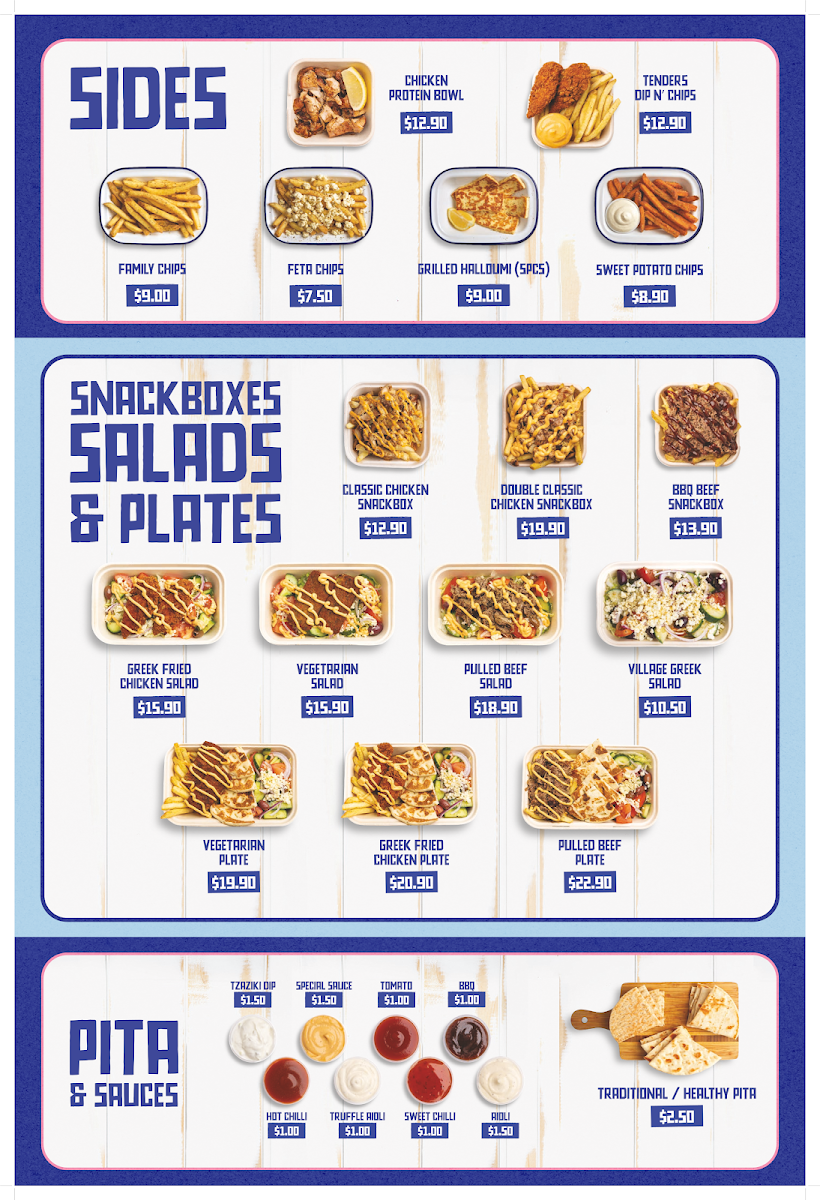 Menu, The Yiros Shop - South Brisbane