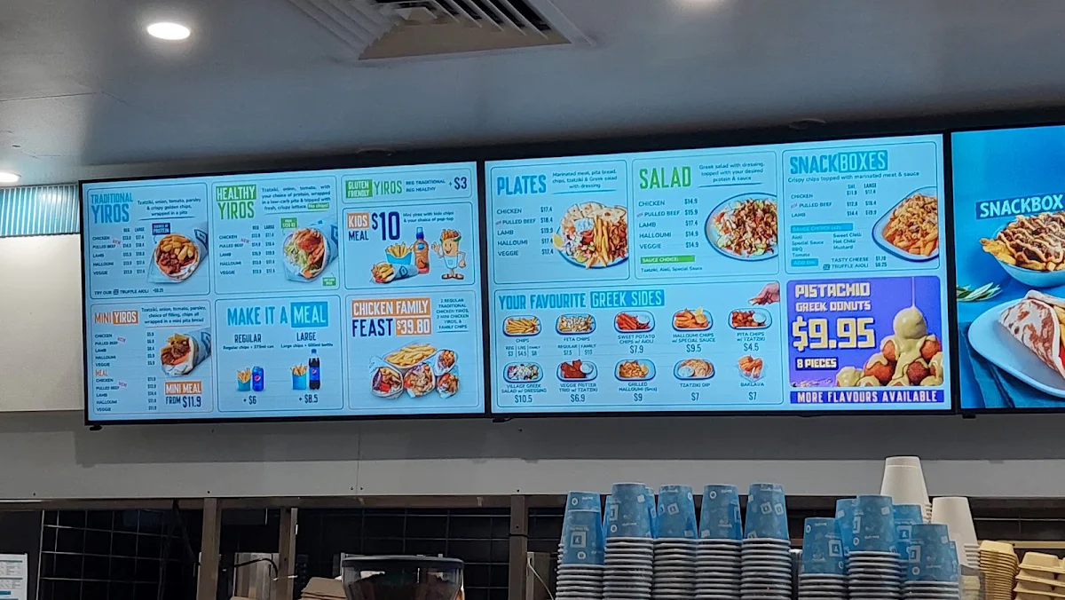 Menu, The Yiros Shop - South Brisbane