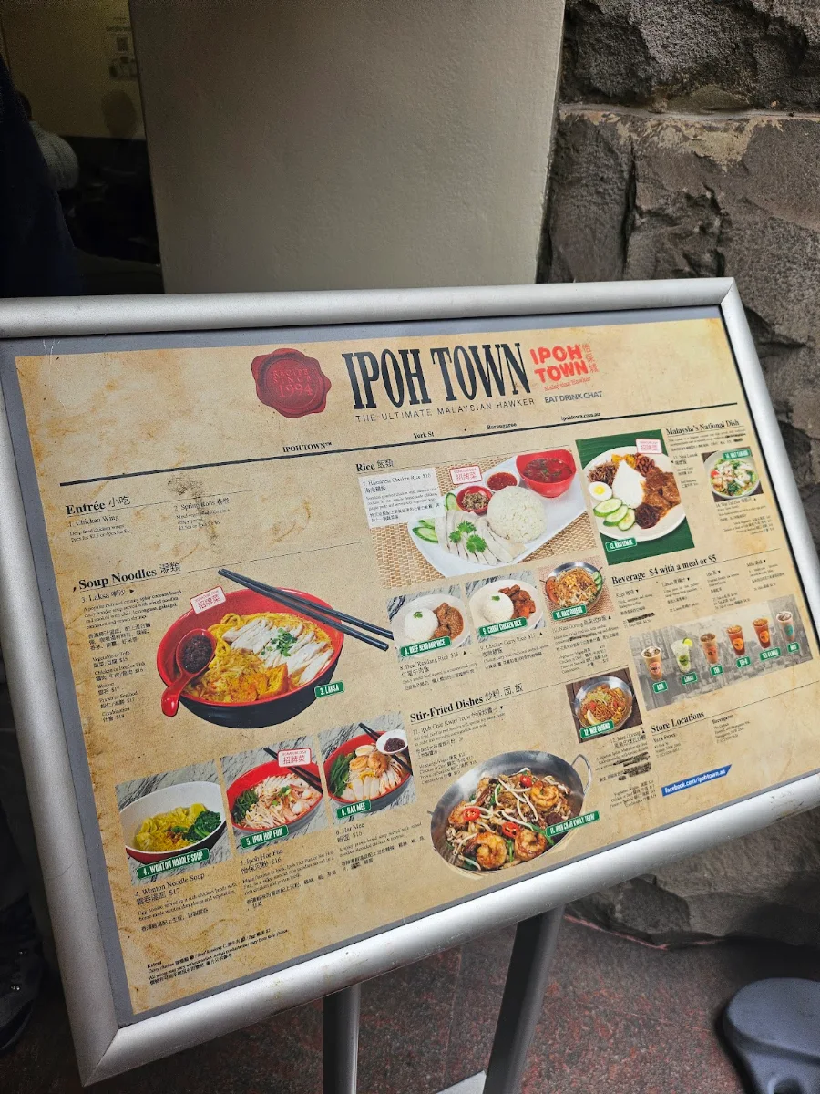 Menu, Ipoh town On York