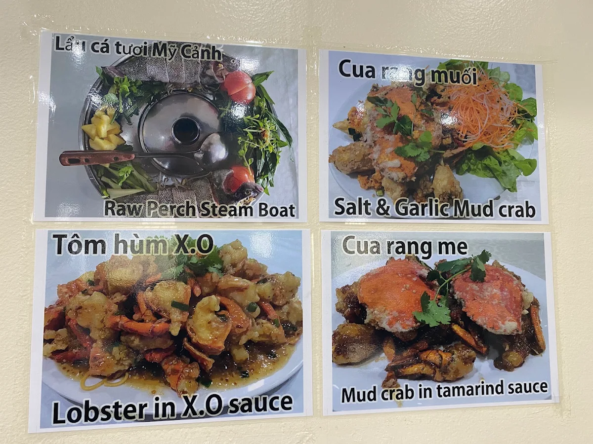 Menu, My Canh Restaurant