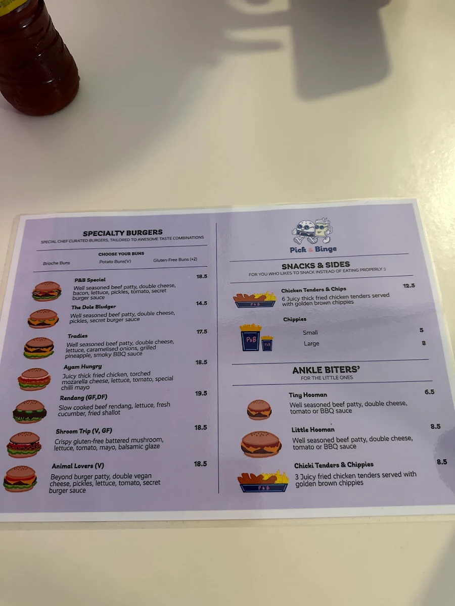 Menu, Pick & Binge