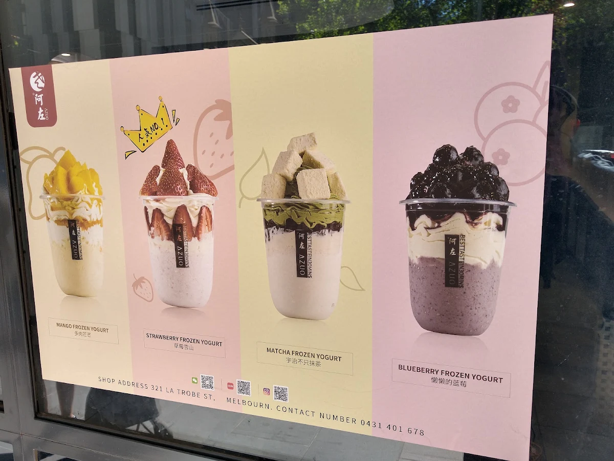 Menu, 阿左 Azuo Yogurt & Cake