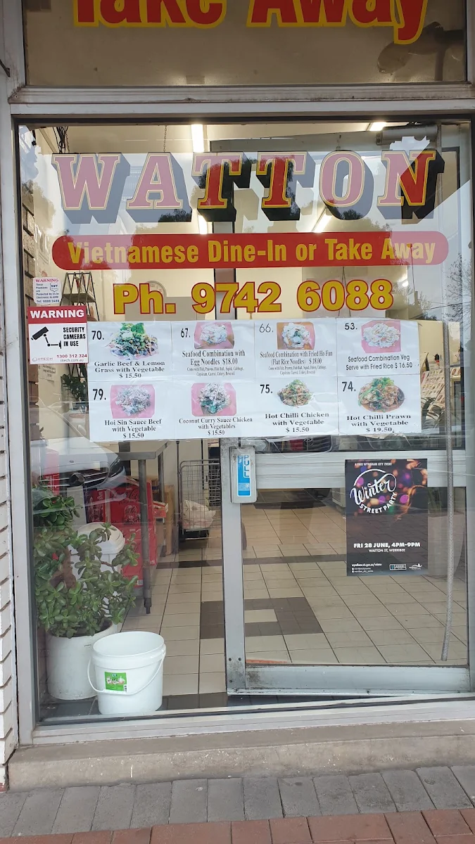 Menu, Watton Vietnamese Takeaway