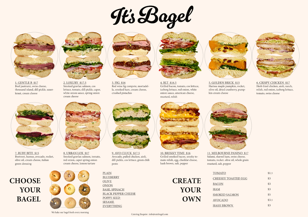 Menu, It’s Bagel