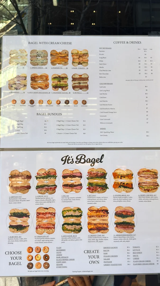 Menu, It’s Bagel