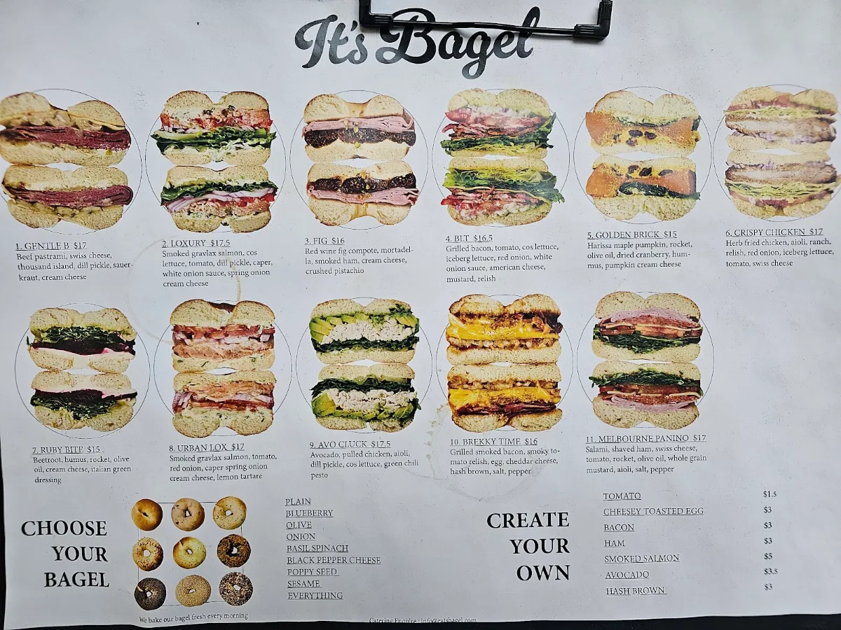 Menu, It’s Bagel