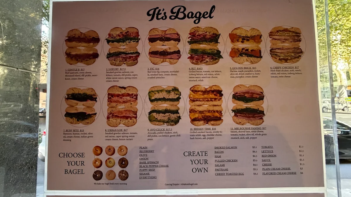Menu, It’s Bagel