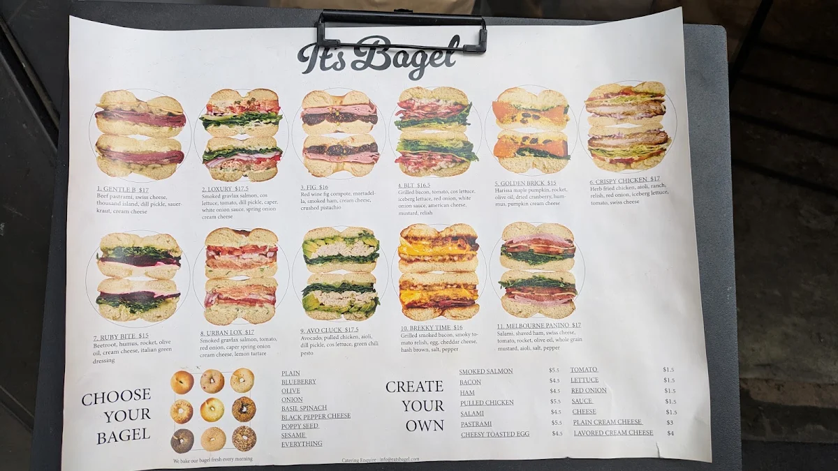 Menu, It’s Bagel