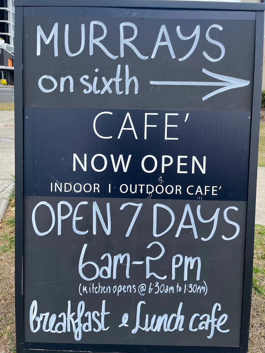 Menu, MURRAYS on sixth