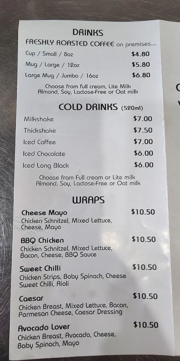 Menu, 38forty