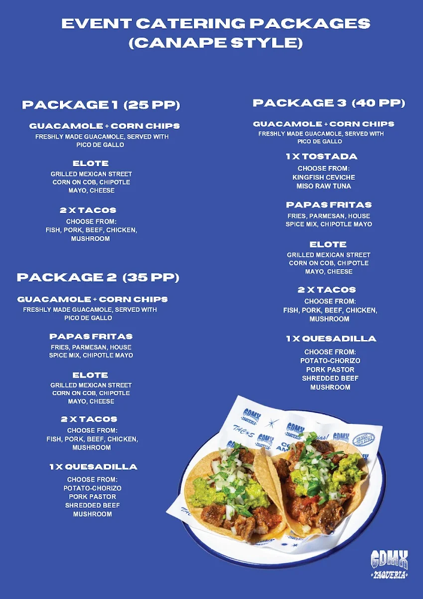 Menu, Craftsman's Corner Bar & Kitchen
