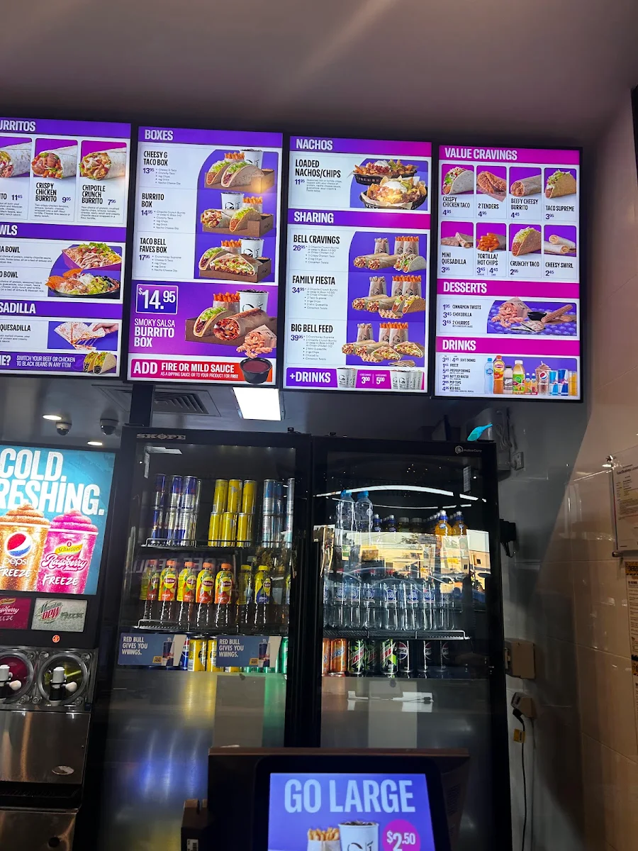 Menu, Taco Bell Morayfield