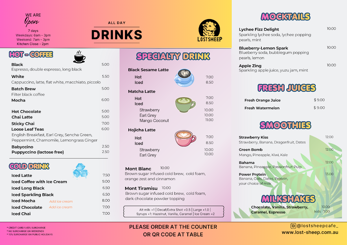 Menu, Lost Sheep