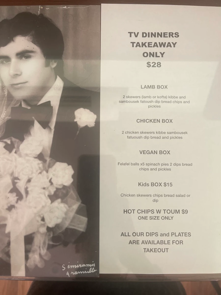 Menu, Mum & Dads Place