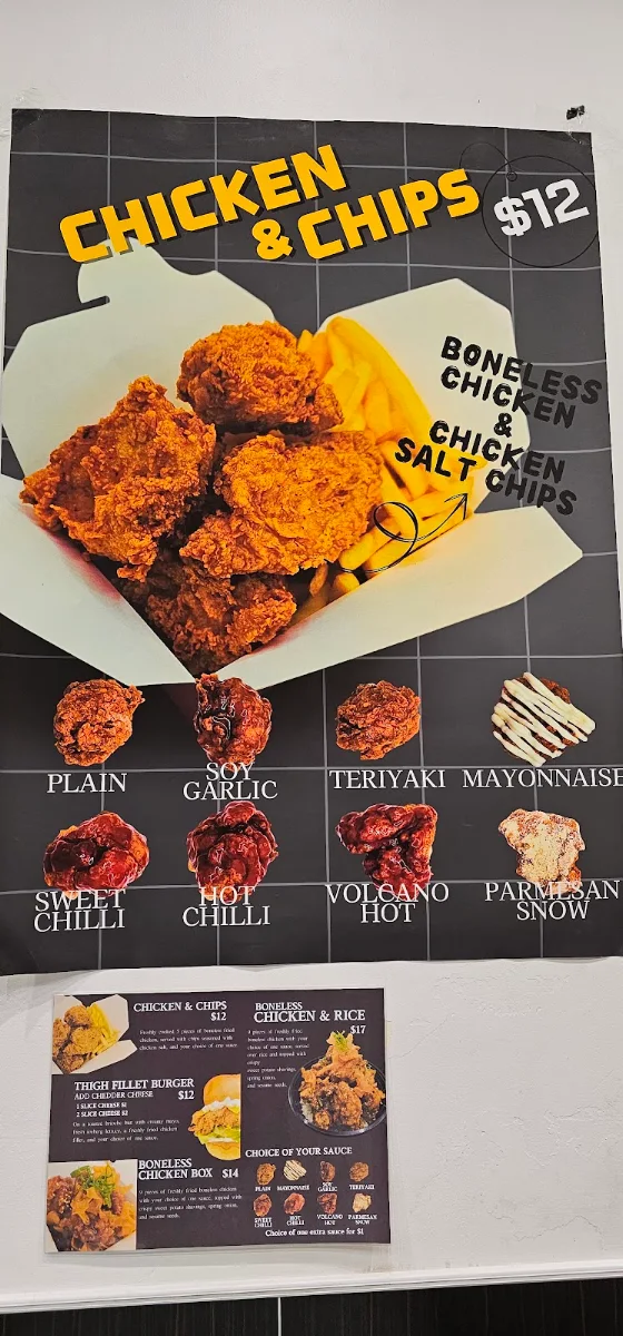 Menu, Golden Carriage Korean Fried Chicken