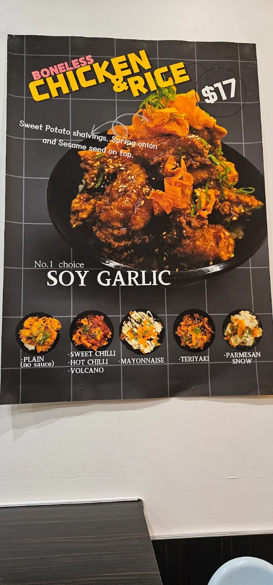 Menu, Golden Carriage Korean Fried Chicken