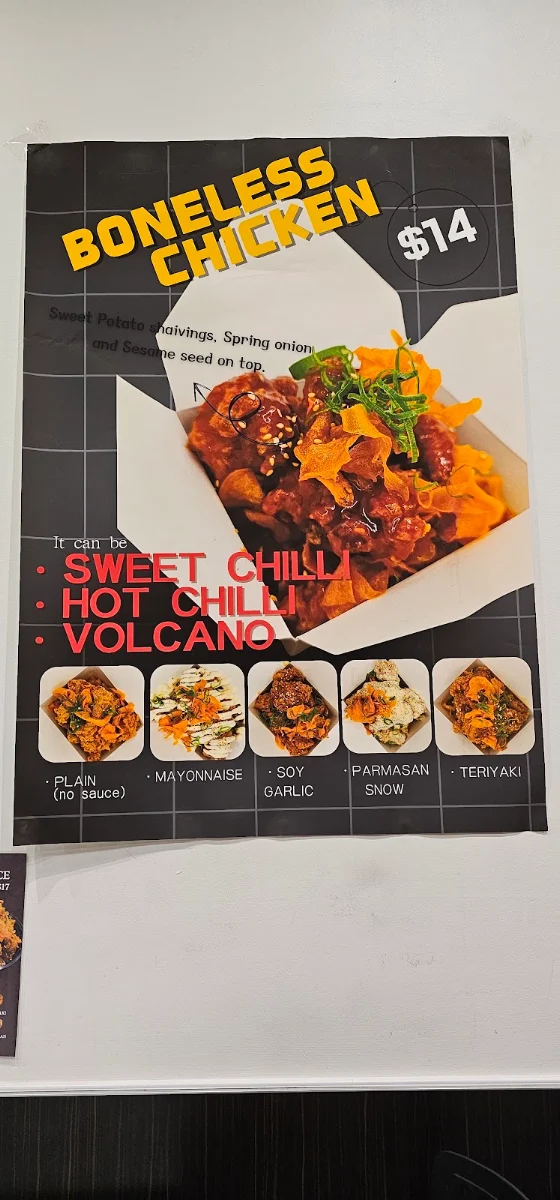 Menu, Golden Carriage Korean Fried Chicken