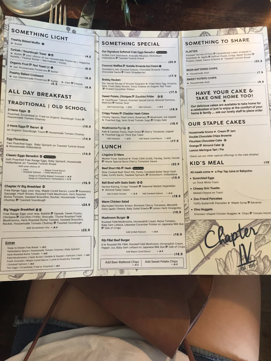Menu, Chapter IV
