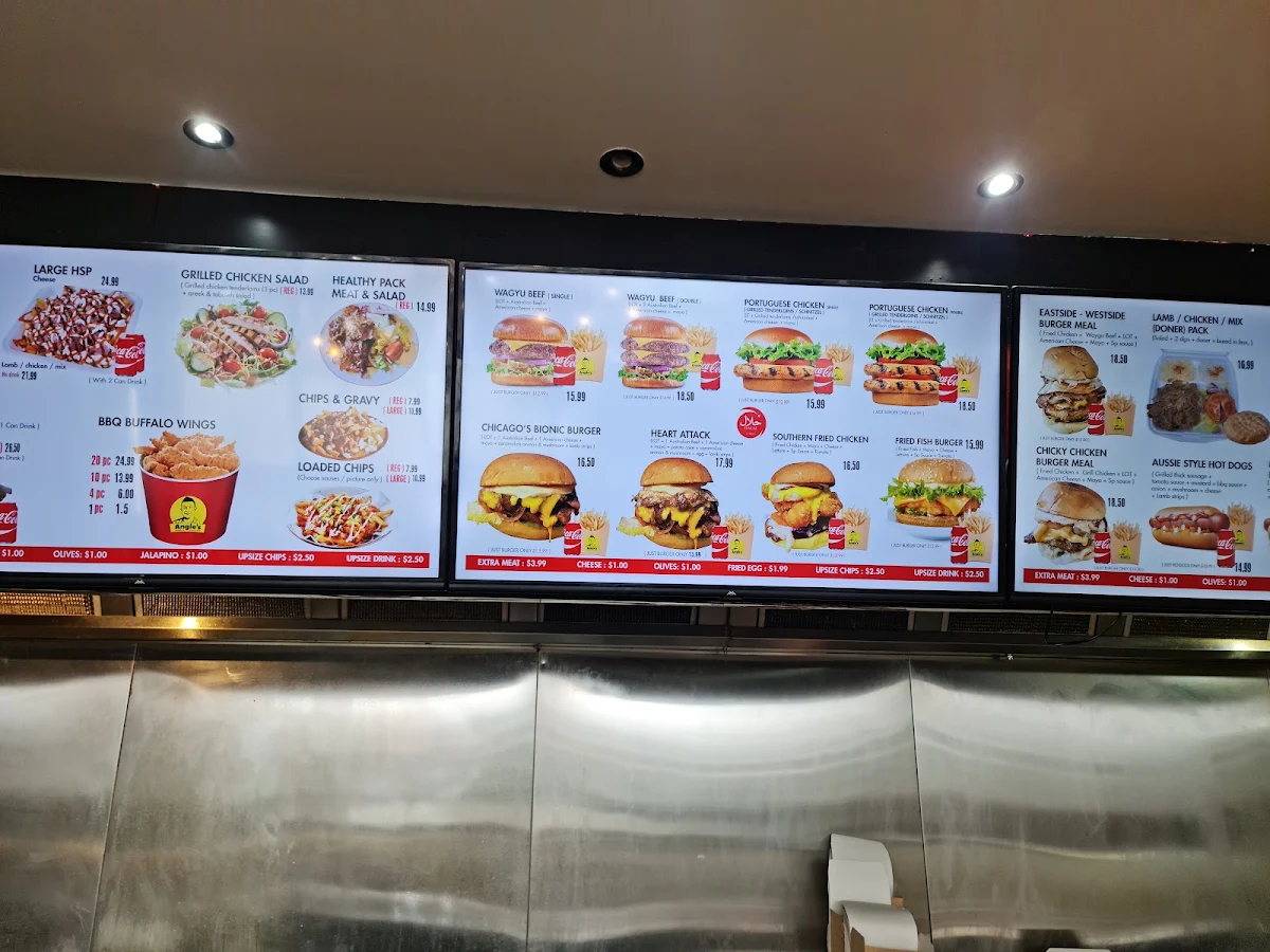 Menu, Angie's Kebabs & Burgers ( Ascot vale , Halal )