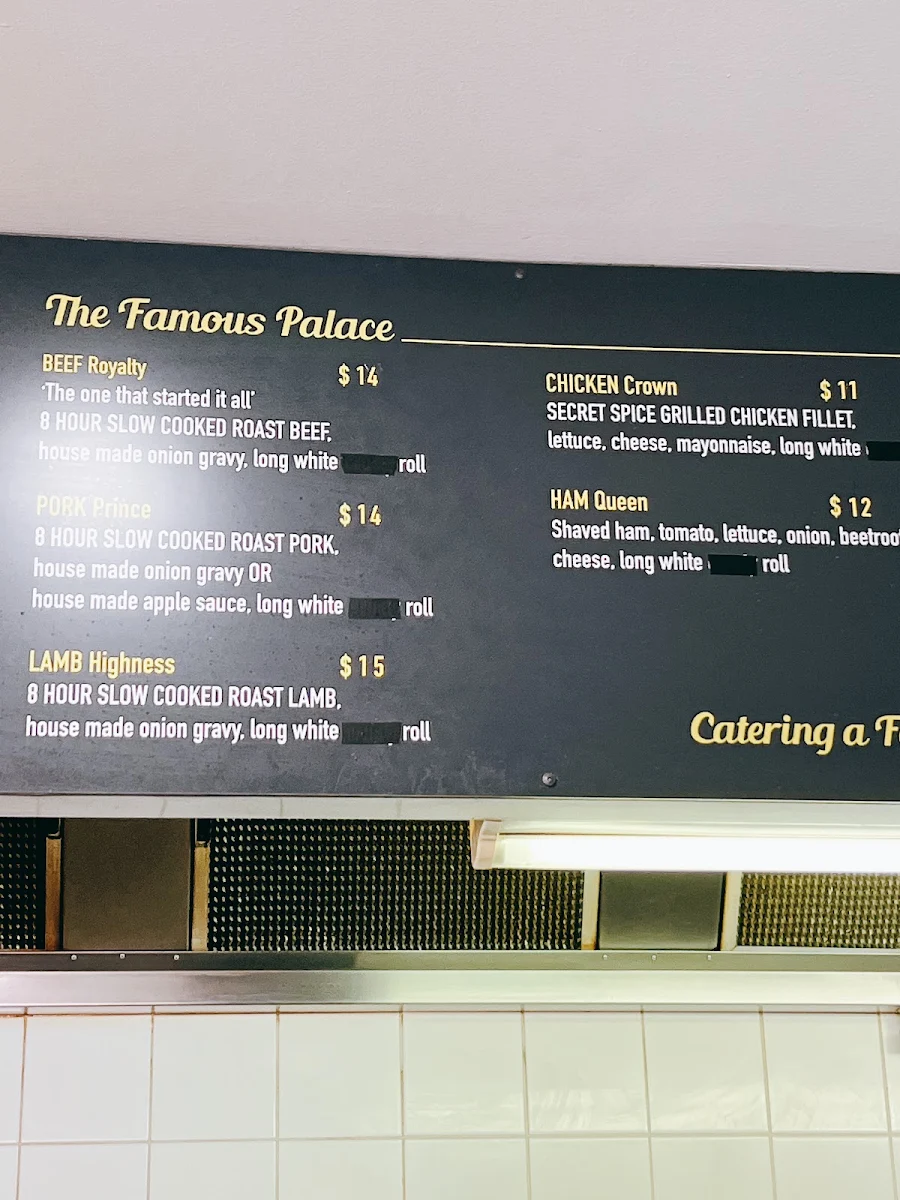 Menu, King of the Roast