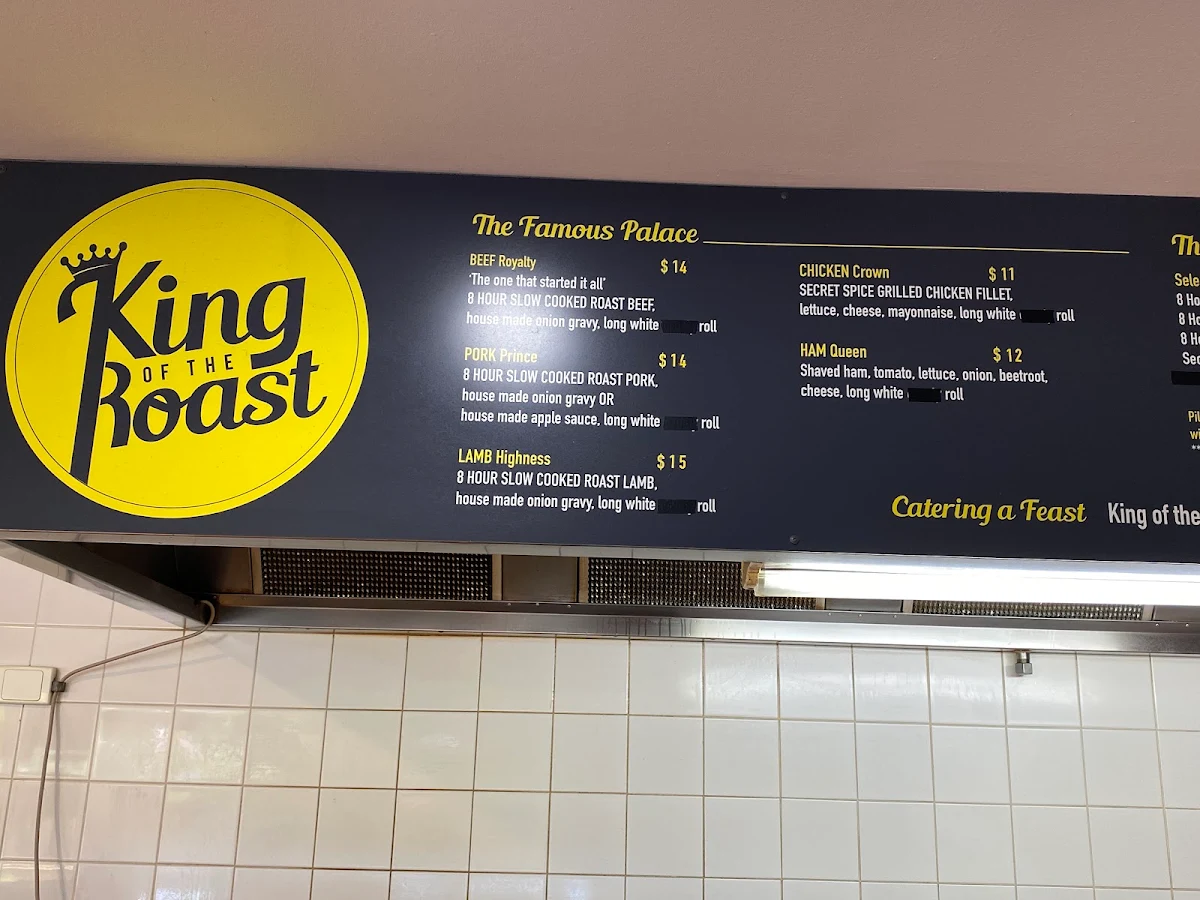 Menu, King of the Roast