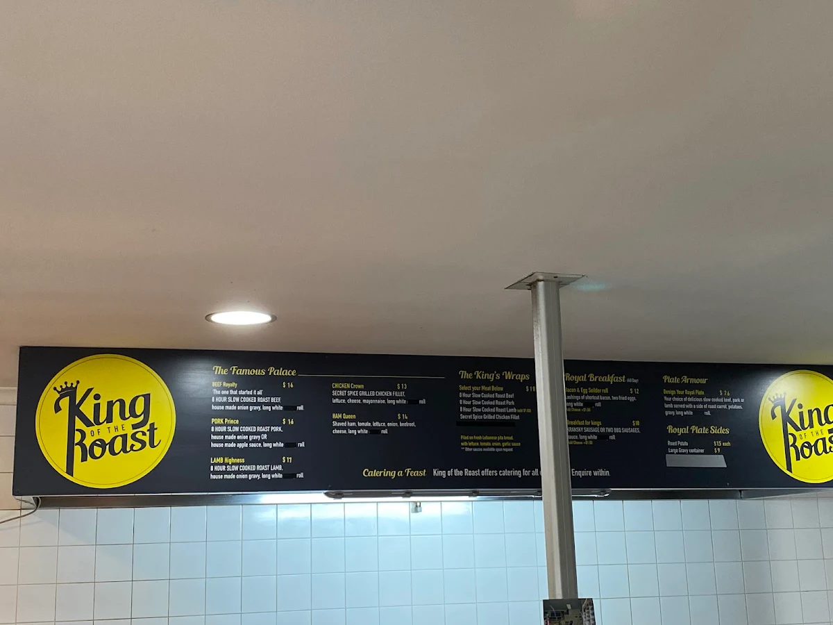 Menu, King of the Roast